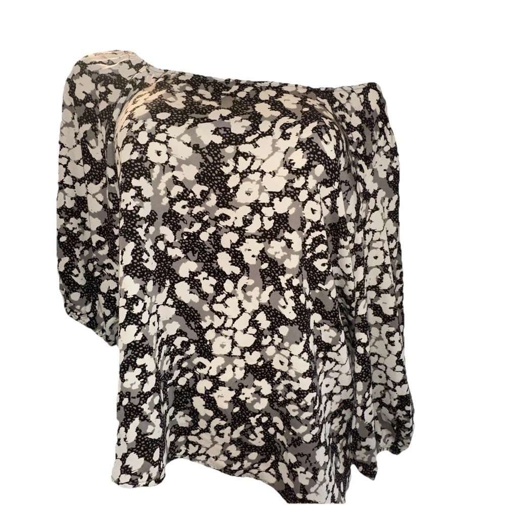 NWT Evereve Peyton Jensen Leopard One Shoulder Tori Top - Size S - Retail $78